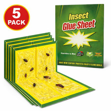 5 Pack Pest Trap Boards, Strong Sticky Trap Pad And Boards For Multi Pests Glue