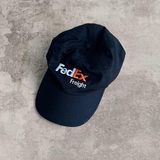 FedEx Logo Hat Orange Black Trucker Cap Adjustable Workwear Embroidered Headwear