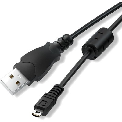 - Robustes Mini-USB Ladekabel 0.9m - A auf Mini 8Pin, Schwarz, Ferrit-Magnetring