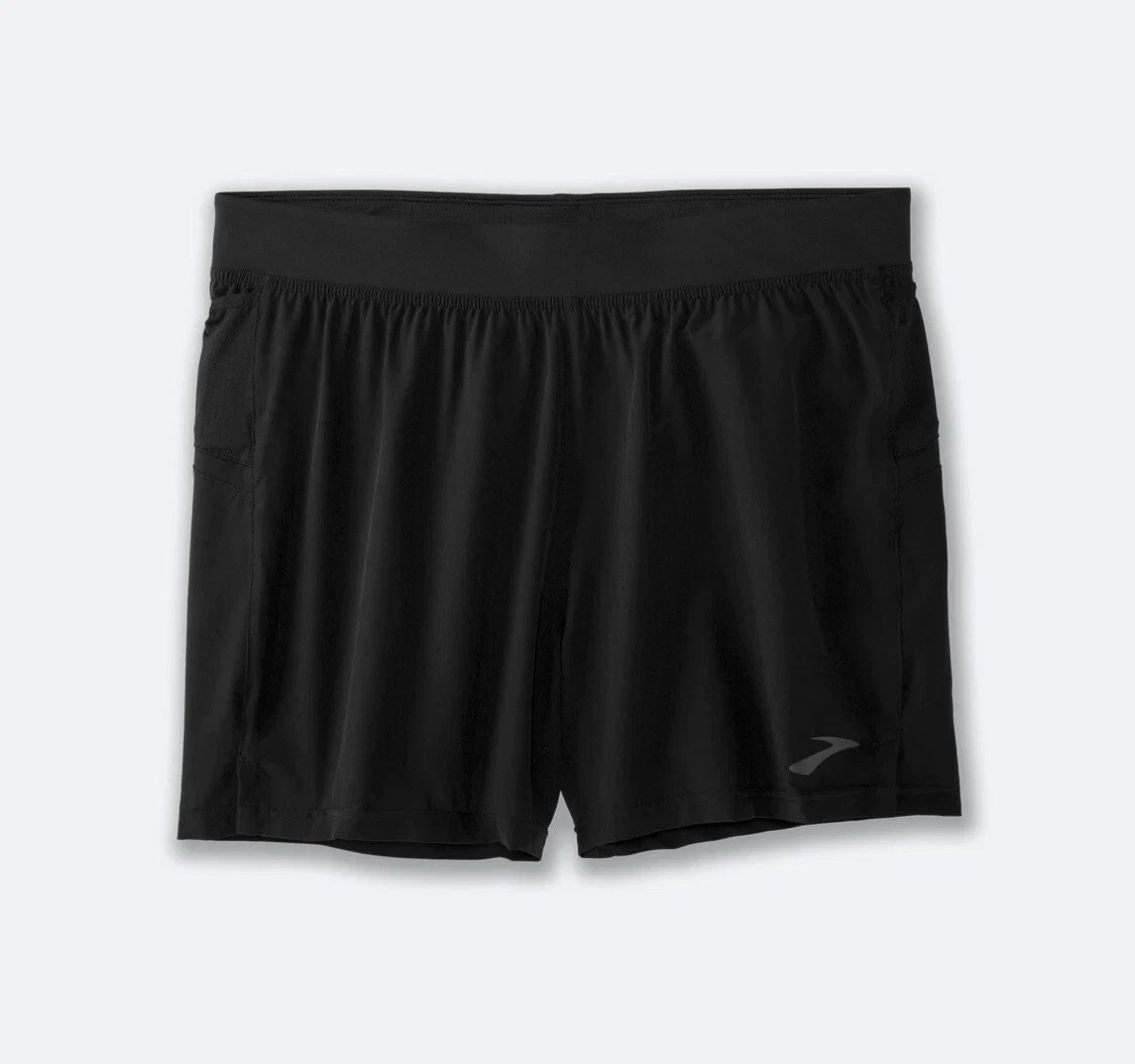 Brooks Sherpa 5” Short - Black- XXL Running Shorts w/ Back Zipper Pocket 2XL