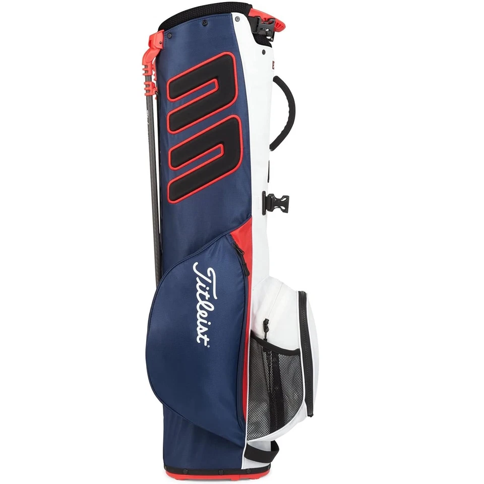 Bolsa de pie de golf Titleist Players 4 carbono - azul marino/blanco/rojo - nueva Foto 4 de 4