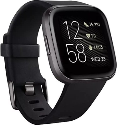 Fitbit Versa 2 Health & Fitness Smartwatch Activity Tracker Black S & L Sizes