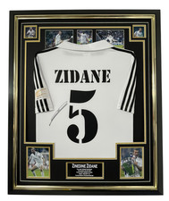 Framed ZINEDINE ZIDANE of Madrid Signed Shirt Jersey Autographed Display BECKETT