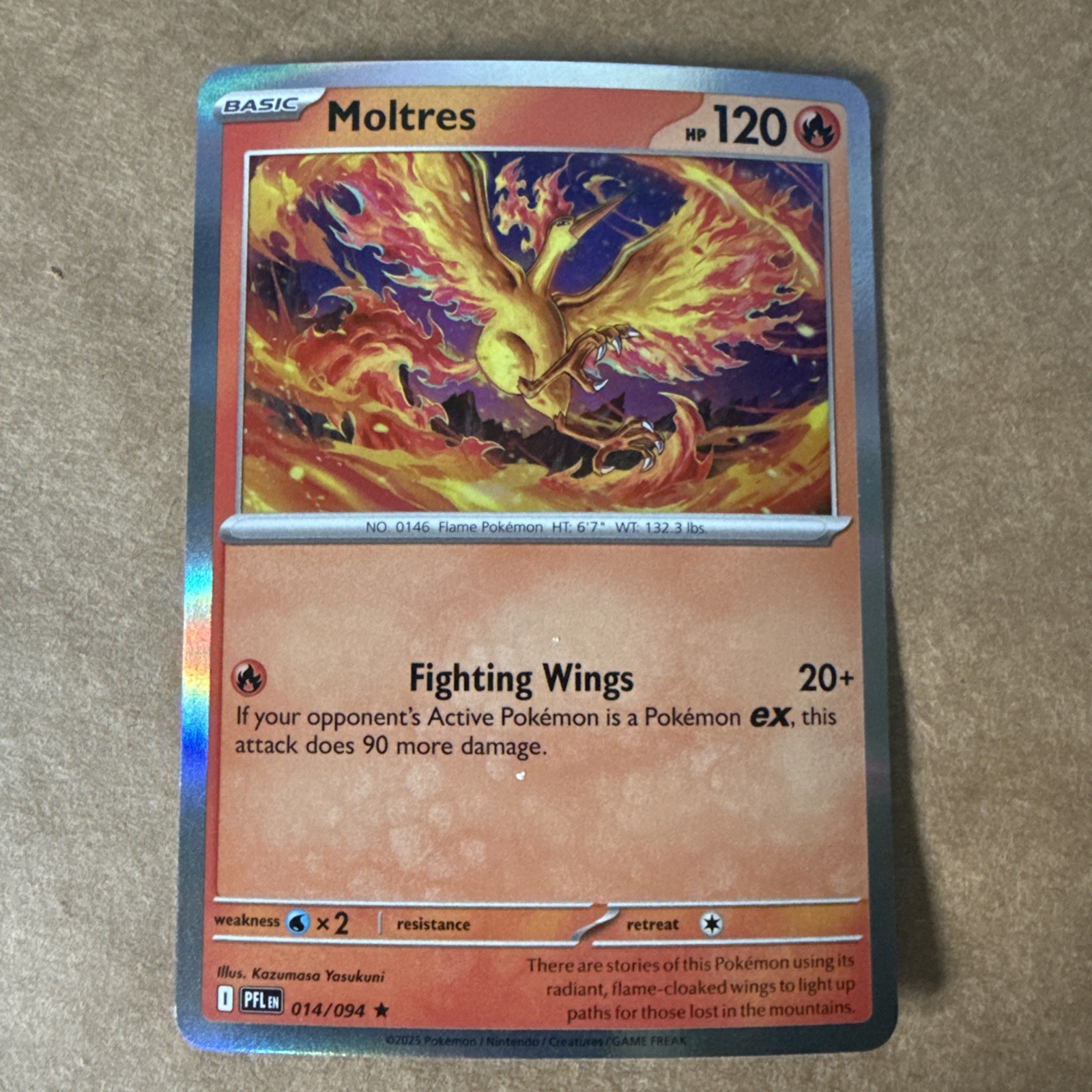 Pokemon Phantasmal Flames Moltres 014/094 Holo