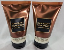 Bath Body Works MAHOGANY TEAKWOOD 2-in-1 Body Scrub  Wash 8 oz MENS Lot of 2