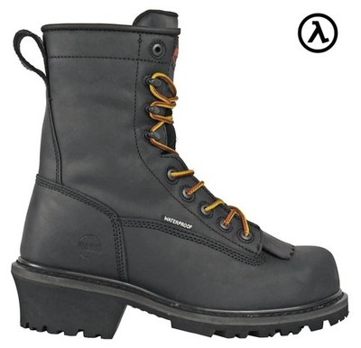 HOSS CROSS CUT KILTIE LOGGER BLACK COMPOSITE TOE SHOES BOOTS 80114 - ALL SIZES