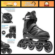 Adult Inline Skates for Men, Women Teens - Adjustable, Comfortable, Fast Dur
