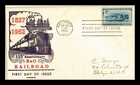 DR JIM STAMPS US COVER B&O RAILROAD FDC SCOTT 1006 GEORGE THERMOGRAPHED CACHET