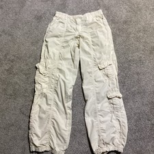 BDG Urban Outfitters Women s Cream Y2K Cargo Pants Low Rise 28x29 Cotton Blend