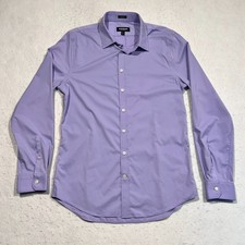 Express Performance Dress Shirt Extra Slim Lilac Purple Men's Medium 15-15.5