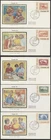 1982 #909-913 Set of 5 CANADA'82 FDCs Colorano "Silk" Cachets Ottawa