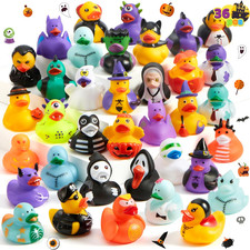 36 Pcs Halloween Ducks Bath Toys, Rubber Ducks Bulk for Halloween Party Favors,