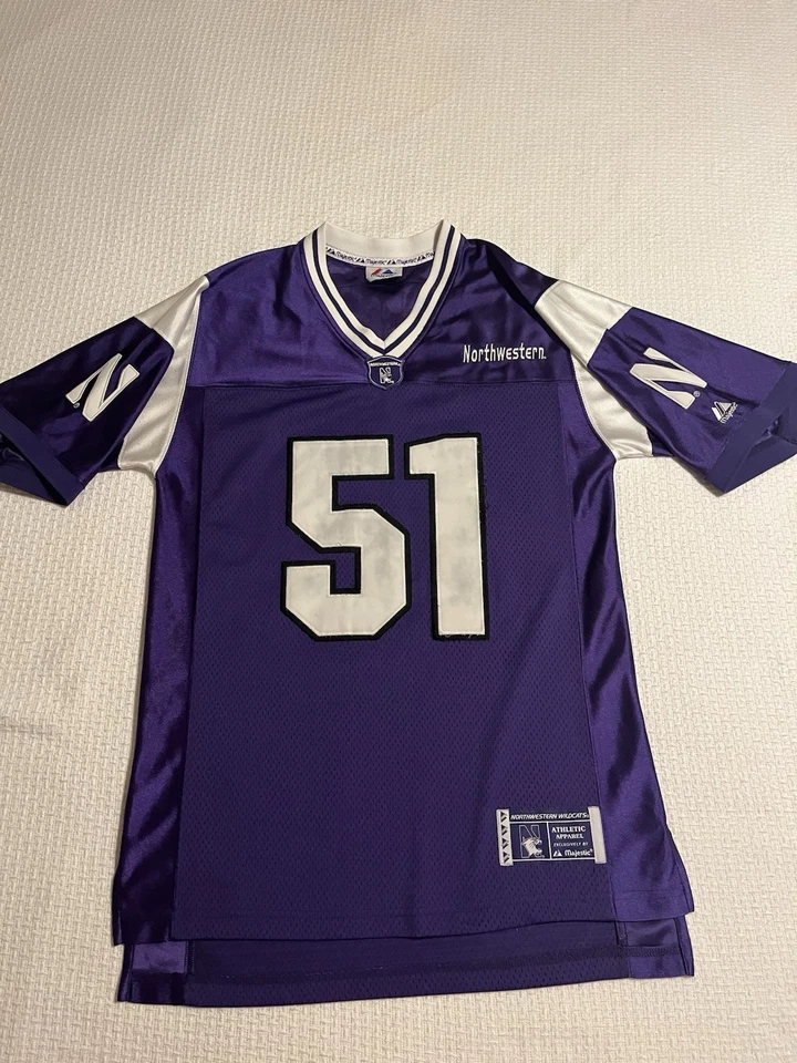 Футболка винтажная Northwestern Wildcats Majestic размер S фиолетовая - Изображение 3 из 4