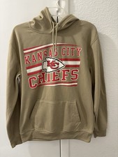 Kansas City Chiefs Medium Adult Hoodie, Brown/Khaki NFL Football Mahomes Kelce
