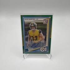 2025 Donruss Jack Sawyer Green Press Proof Auto Rated Rookie #390 (AU, RC)