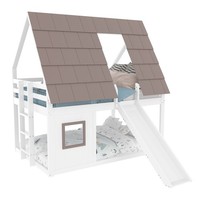 Sonnenh Etagenbett Weiß 140 X 200 Cm Stauraum Rutsche Leiter