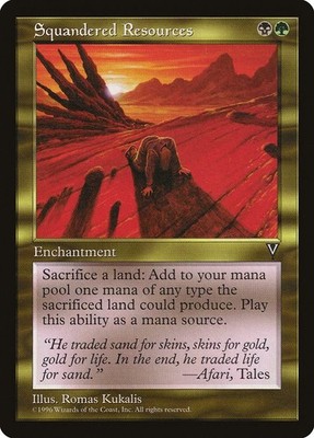 Squandered Resources - Normal LP MTG Visions