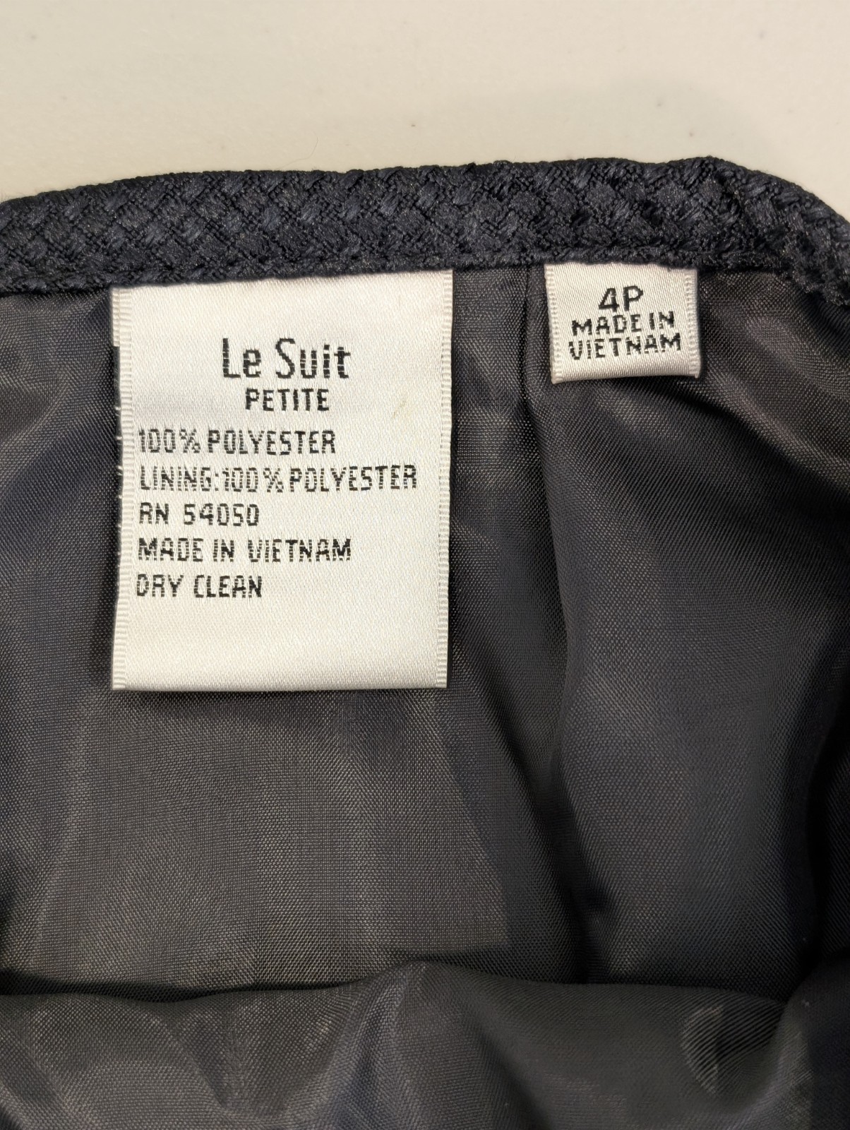 LE SUIT Womens BLACK BRONZE 2PC ANIMAL PRINT SKIRT SUIT SZ 4P Lined NWT