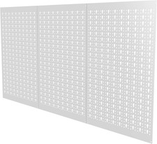3 PCS Metal Pegboard Panels 16X24 Inch for Wall, 48X24 In