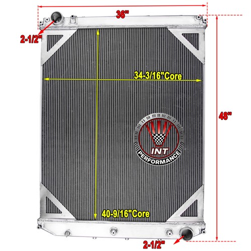 3 Row Aluminium Radiator For 2008-2017 Volvo VNL Mack CXU 2015-2018 ...