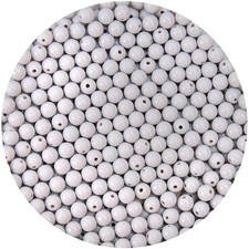 BONNY BOXX 1000PCs 6MM Smooth Grey Round Beads, Plastic Resin 6MM, Gey