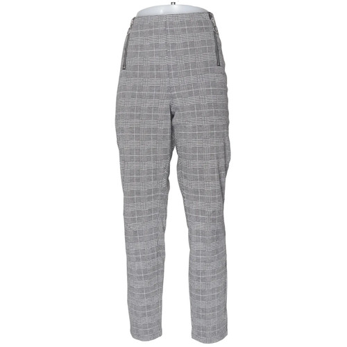 Lindex, Hose, Größe: L, Grau/Schwarz/Weiß, Elasthan/Polyester/Viskose #dpF