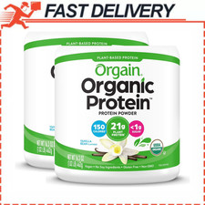 2 Pack Orgain Organic Vegan Plant Based 21g Protein Powder Vanilla Bean 1.02lb
