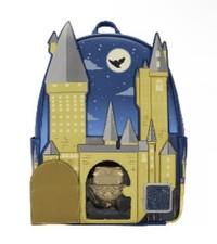 Image of Harry Potter Hogwarts Funko Castle Loungefly with Gold Dumbledore Mini Backpack
