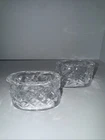 Vintage Waterford Crystal Starburst Oval Napkin Ring Alana Pattern  Set Of 2