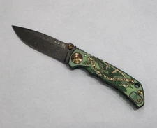 Spartan Blades SF5 Harsey Folding Knife Custom God&Country Titanium Handles