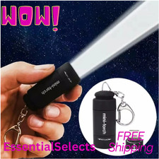 Mini LED Flashlight USB Rechargeable Waterproof Pocket Keychain Torch Light