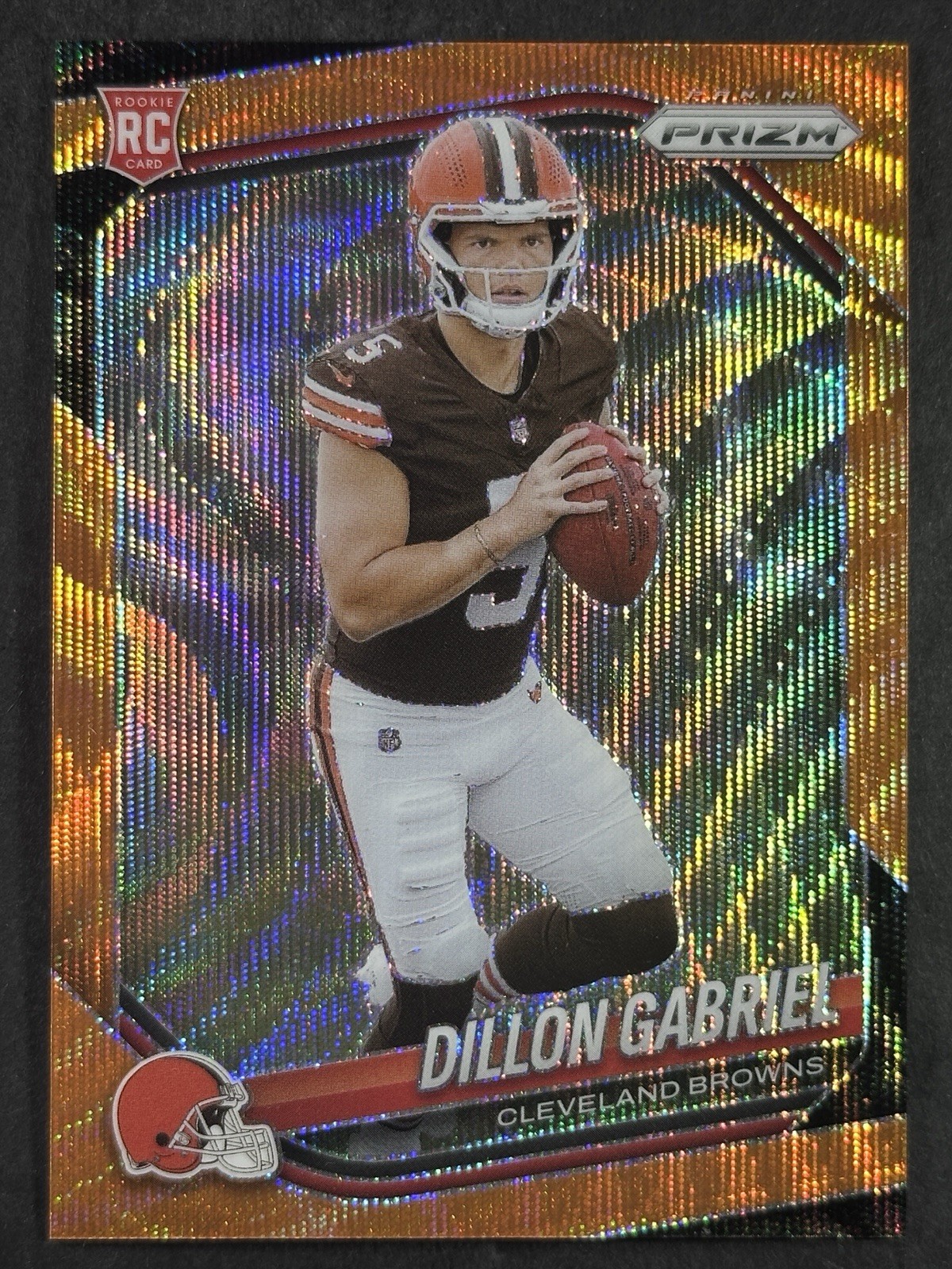 2025 Panini Prizm Dillon Gabriel Orange Wave Prizm /65 #372 RC Color Match