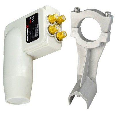 LNB Adapter Fuba Hirschmann Sat Spiegel + 4 Teilnehmer Quad Digital LNC LMB SKY