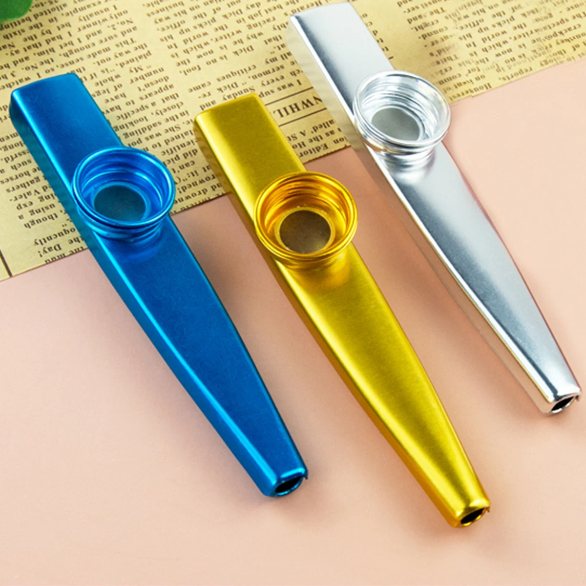 Metal Kazoo Flute Blowing Instrument Companion Beginners Learn Simple And Small