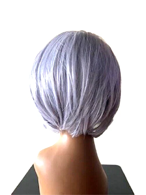 Peluca precortada en capas morada con parte lateral Foto 3 de 4