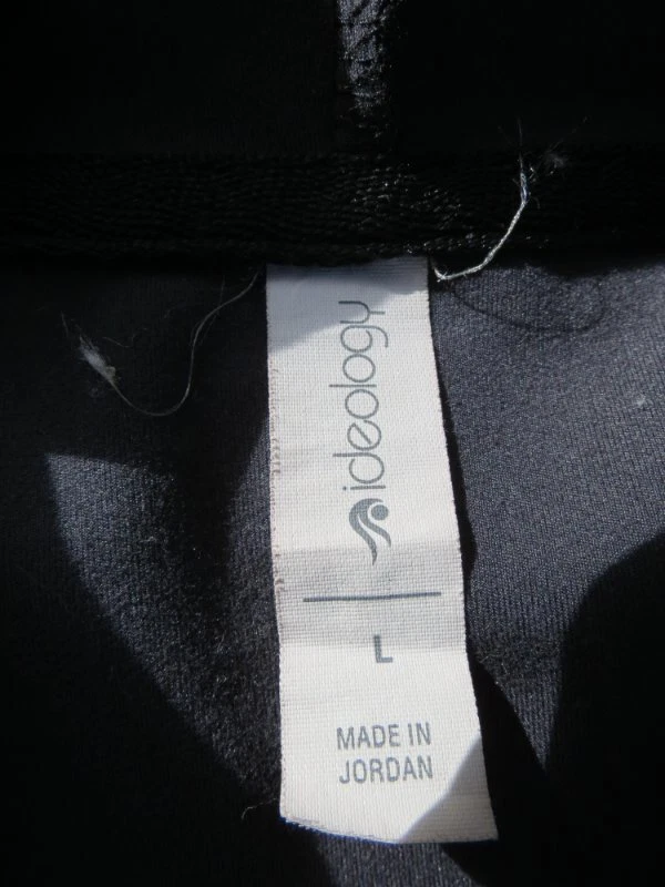 IDEOLOGY Women’s L Black Gray Camo Relaxed Fit Hoodie Pullover Top Long Sleeves - Image 4 of 4