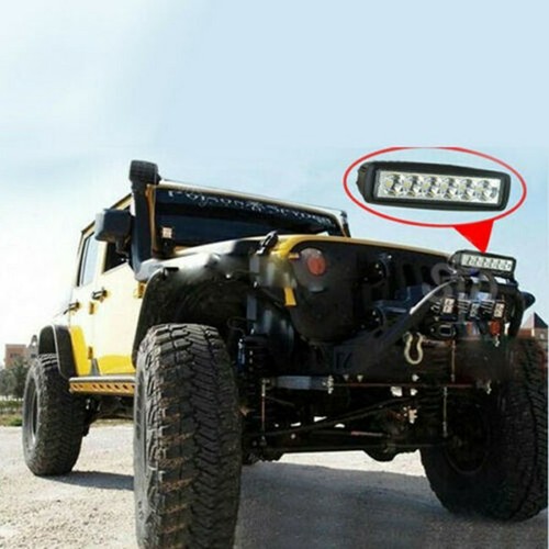 2X LED Work Lights 6 Inch 48W 12V Driving Strip Flood Beam light Bar SUV Offroad - Picture 7 of 8