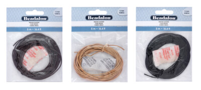 Beadalon  Indian Leather Cord  for Stringing Large Hole Beads 5m/16ft