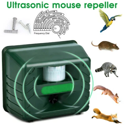 Ultrasonic Repellent Deterrent Seagull Crow Cat Rats Bird Pigeon Scarer Repeller