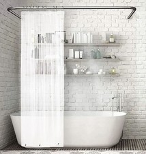 PEVA White Clear Shower Curtain Liner Plastic 70" x 70"