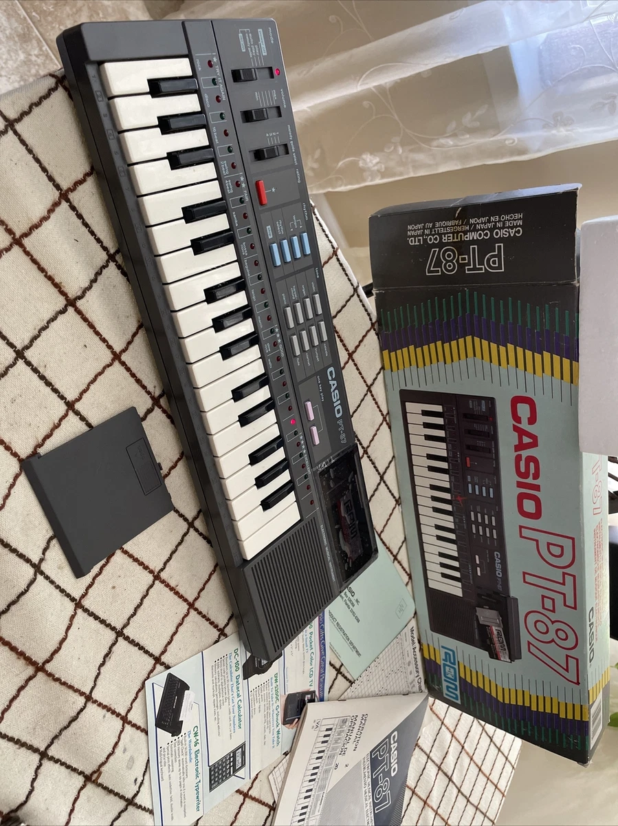 Casio Vintage PT 87 Mini Keyboard w ROM Pack RO 551 VG eBay