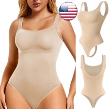 Mujeres Cuello Cuadrado Sin Costuras Control de Barriga Body Slim Shapewear