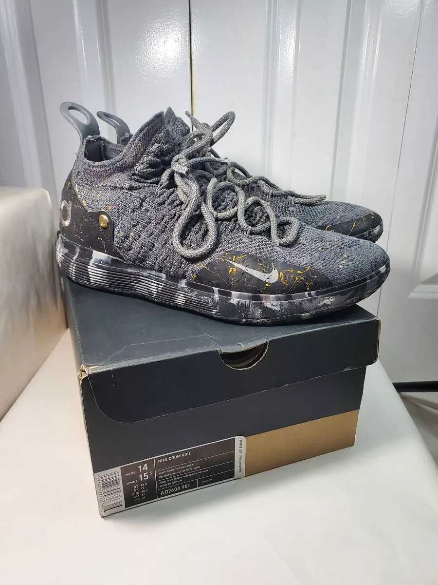 Nike KD 11 Kevin Durant Gold Splatter 2018 AO2604 901 Basketball