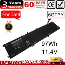 6GTPY Battery for Dell XPS 15 9570 9560 9550 Precision 5530 5520 5510 11.4V 97Wh