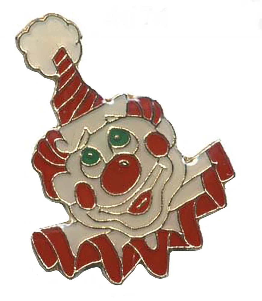 Pack of 50 Red & White Clown Bike Motorcycle Hat Cap Lapel Pin HP4681