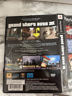 Grand Theft Auto III GTA 3 PS2 PlayStation 2 Complete w/ Book, Map & Case