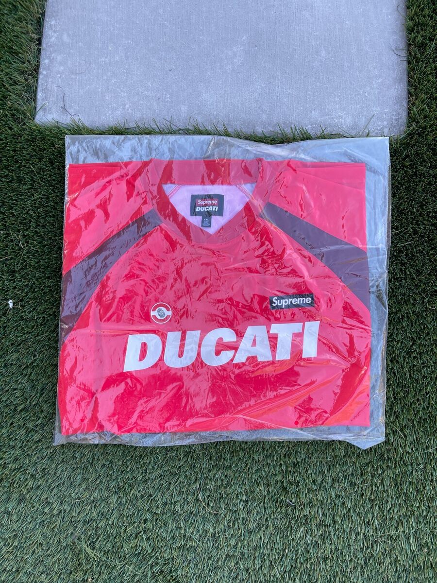 Supreme Ducati Soccer Jersey Red Size - Small, XL, XXL Supreme Ducati Soccer Jersey Red Size - Small, XL, XXL