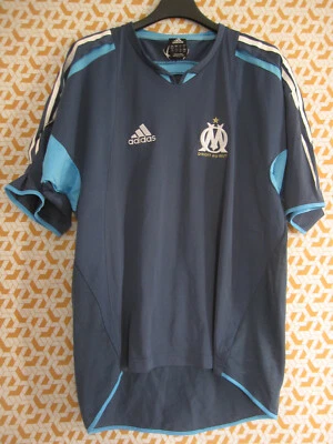 Maillot Olympique Marseille bleu Adidas Vintage Entrainement OM - 2 / S - Photo 1/4