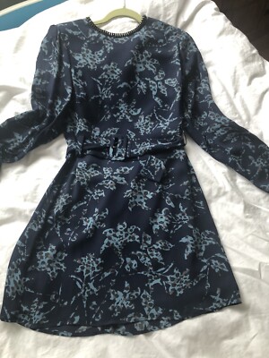 ladies reiss party Dress navy floral size 10 new UK