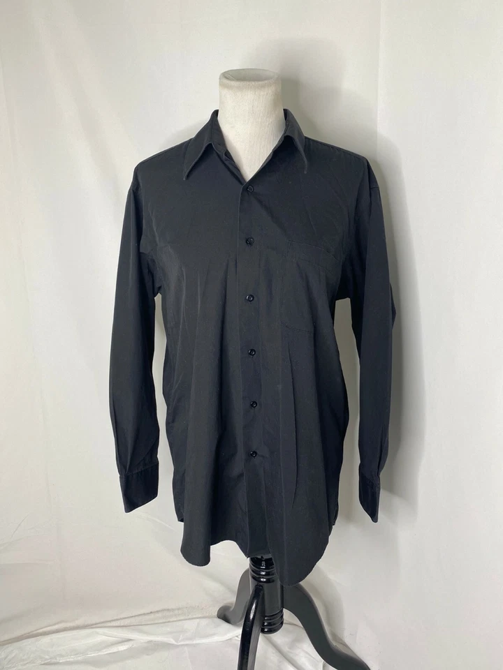 Camisa de vestir para hombre talla mediana Alexander Julian colores negra con botones Foto 2 de 4